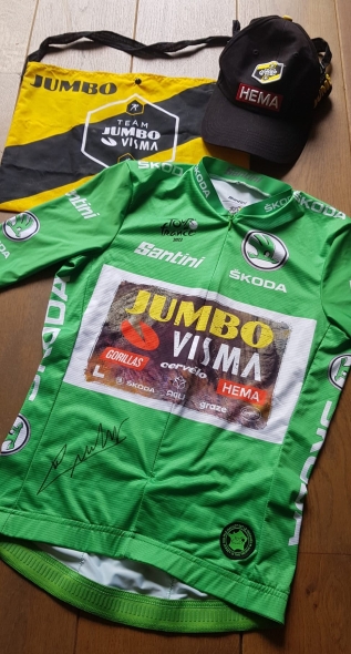 Gesigneerde Groene trui Wout van Aert